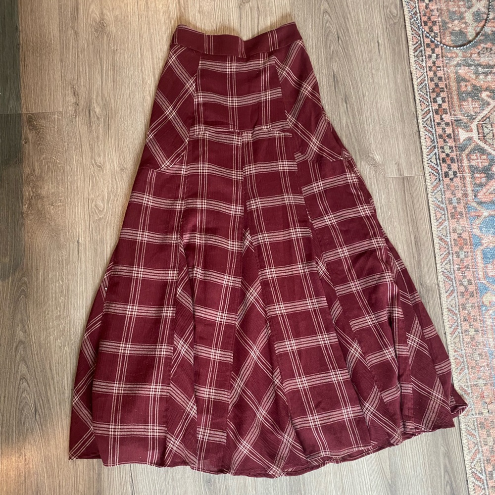 Flannel-inspired Free People Maxi Skirt